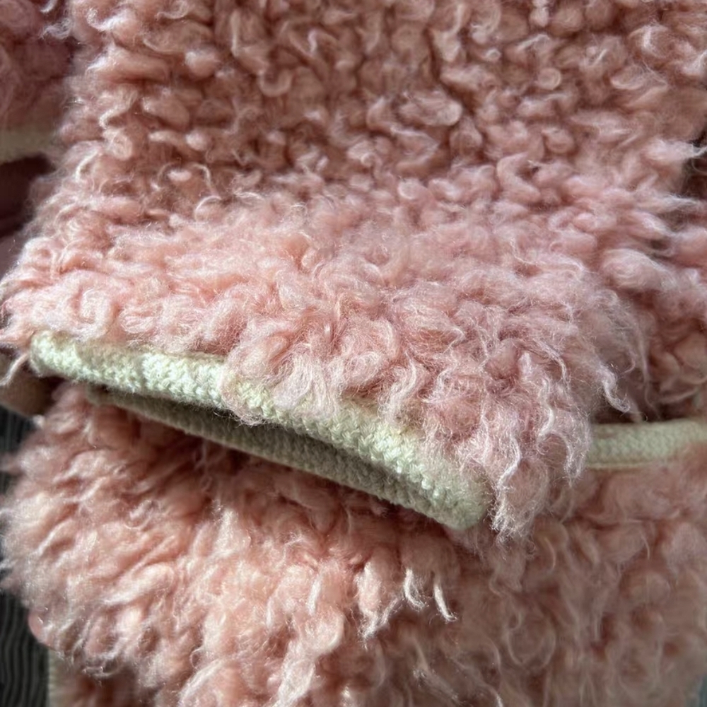 Pink Sherpa Button-Front Jacket - Picture 6 of 6